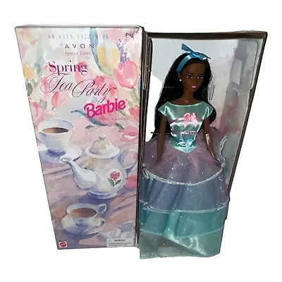 1997 Avon 3rd In Series SPRING TEA PARTY Barbie Doll African American #18657 NIB • $26.99