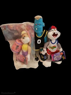 Vintage Space Jam Lot  Bugs Bunny Lola Bunny &   Blanko  Plush New With Tag. • $58.23