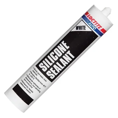 Auto Silicone Sealant 310ml White Permanently Flexible Waterproof - Loctite • £29.15