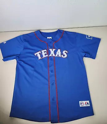 MLB Genuine Majestic Texas Rangers Jersey Sz 18/20 XL #10 Michael Young • $68