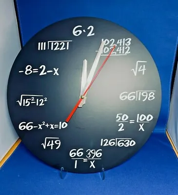Wall Clock Pop Quiz Mathematics Blackboard Circular Clock • $25