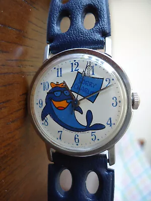 Vintage Windup Star-Kist Sorry Charlie Tuna Advertising Watch - New Old Stock • $47