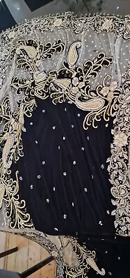 Black Velvet Shifoon Saree • £110