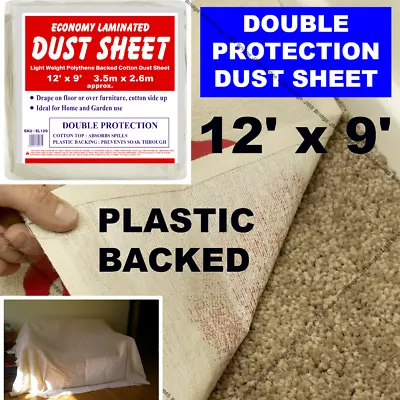 Cotton Dust Sheet Large - Professional Quality For Painters And Decorators • £9.18