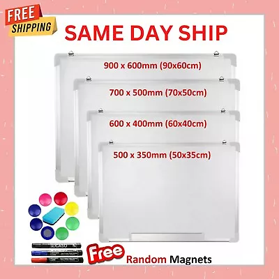 £14.99 • Buy Magnetic Whiteboard Small Large White Board Dry Wipe Notice Office School Home