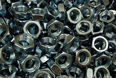 (80) Hex Jam Nut 3/4-16 Fine Thread - Zinc Plated - Thin Nuts • $29.99