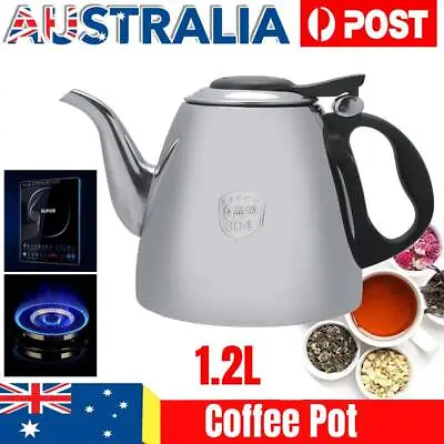 $23.88 • Buy 1.2L Stainless Steel For Stove-top Water Kettle Teapot Coffee Pot Kitchen AU