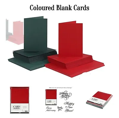 Coloured Cards & Envelopes A6 Blank Card Making Greeting Wedding Invitation Card • £5.39