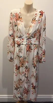 $28.99 • Buy ' FOREVER NEW '  Sheer Floral Print Dress- Size 12 -EUC - ( Slip Not Included )