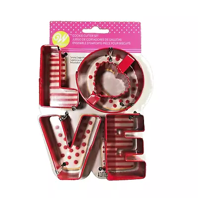 Wilton LOVE Metal Cookie Cutter Set 4 Piece • £5.83