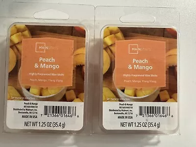 Mainstays Mango & Peach Wax Melts 6 Melts 1.25 Oz - 2 PACK GREAT DEAL!! • $7.89