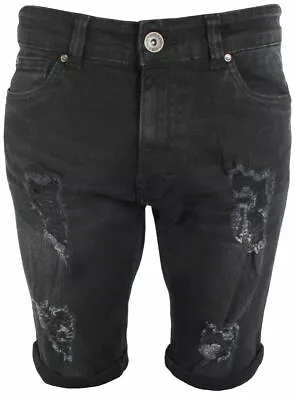 £15.95 • Buy Mens Latest Enzo EZS383 Black Denim Shorts