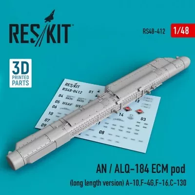 Reskit RS48-0412 AN/ALQ-184 ECM Pod Long Length For A-10 F-4G F-16 C-130 • $7.77