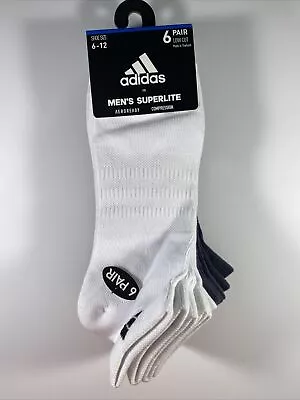 Adidas Men’s Superlite Socks 6 Pairs - Size 6-12 - New W/tags Aeroready • $14.99