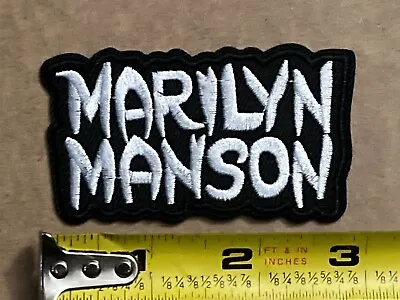 MARILYN MANSON Band PATCH 3  X 1.5  ⭐ Embroidered ~ Sew Or Iron On ⭐ Rock Metal • $2.89