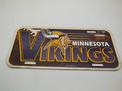 AJ Minnesota Vikings  Official NFL Team Logo Color License Plate  Vtg 90s Rare • $12