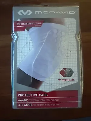 McDavid TEFLX Protective KNEE / ELBOW / SHIN PAD X-Large White PAIR • $30