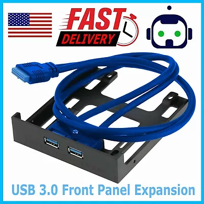 USB 3.0 Front Panel 3.5  Expansion Bay To 20-Pin MoBo Bracket Cable (2-Port) • $8.99