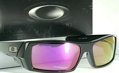 NEW Oakley GASCAN Black Polished POLARIZED Galaxy Purple Iridium Sunglass 9014 • $108.87