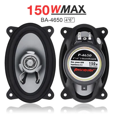 2pc 4x6 Inch 2 Way 150W Car Speaker Automobile Car HiFi Audio Full Range Coaxial • $51.85