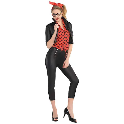 $35.17 • Buy 50s Rock N Roll Fancy Dress Grease Costume Vintage Women Size 8-16 Halloween 