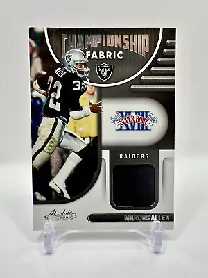 2022 Absolute Championship Fabric Marcus Allen MEM #CF-15 Los Angeles Raiders • $1.50