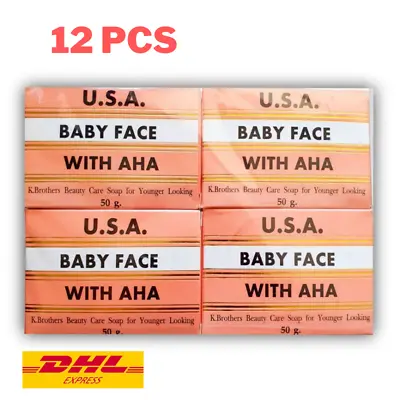 12x K.Brothers Baby Face Whitening Soap With AHA Reduce Dark Spot Acne Body 50g • $45.54