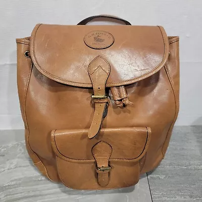 Large G.H.Bass & Co Vintage Backpack Brown Leather • $42.99