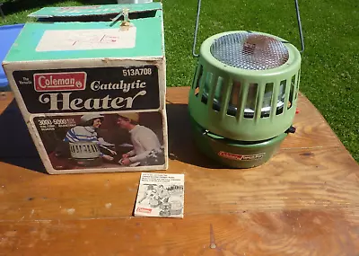 Vintage Coleman Model 513a708 3000-5000 Btu Gasoline Catalytic Heater • $65