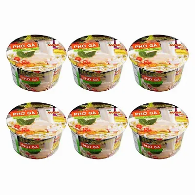 MAMA Pho Ga Instant Chicken Soup Bowl Noodle Vietnamese 2.29 Ounce (Pack Of 6) • $22.95