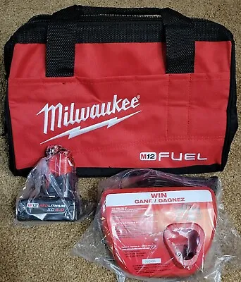 Milwaukee M12 XC4.0 4.0Ah Battery (48-11-2440) Charger Charging Kit W/ Fuel Bag • $59.98