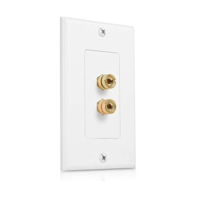 $8.54 • Buy 2 Posts Speaker Wall Plate Home Theater Wall Plate Audio Panel For 1 Speakers L5