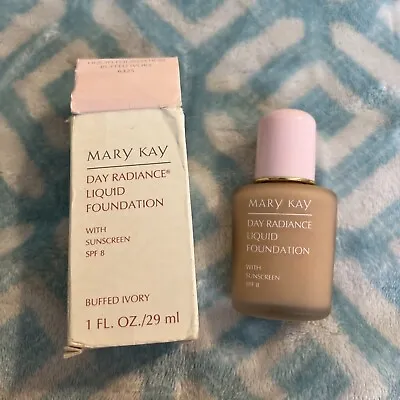 Mary Kay DAY RADIANCE Liquid Foundation SPF 8 BUFFED IVORY 1 Fl Oz NEW W~BOX* • $18.78