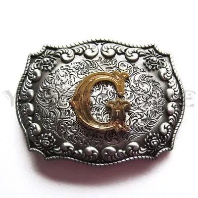 Initial Letter  G  Cowboy Rodeo Western Metal Belt Buckle • $11.95