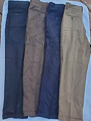 Lot Of 4 - Liz Claiborne Dress Pants Mens 34x30 Slacks Pleated Cuffed Leg • $39.99