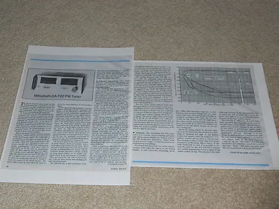 Mitsubishi DA-F20 Tuner Review 2 Pgs 1980 Full Test • $9.99