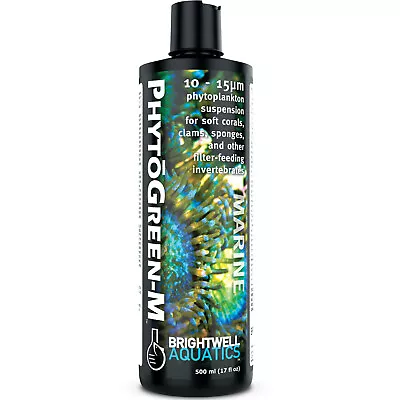 Brightwell Aquatics PhytoGreen-M 500mL Phytoplankton Liquid Food For Live Coral • £25.06