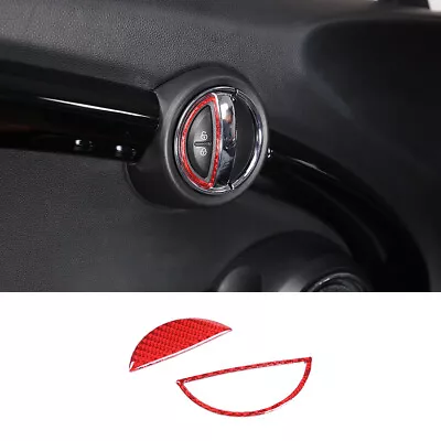 Inner Door Handle Bowl Cover Trim Red Carbon Fiber For BMW Mini Cooper 2014-2021 • $19.99