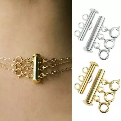 Multi Strand Necklace Detangler Untangling Layered Necklace Clasp Spacer DIY Jew • £4.48