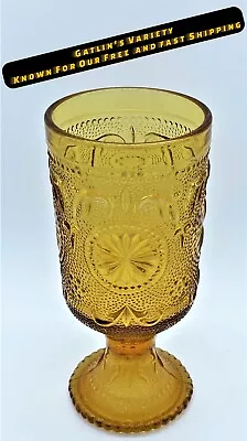 $18.99 • Buy Vintage Brockway Glass American Concord Anchor Drinking Glass 6½” Amber