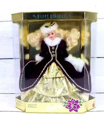 Vintage 1996 Mattel Happy Holidays Barbie Doll Special Edition 15646 NIB NRFB • $19