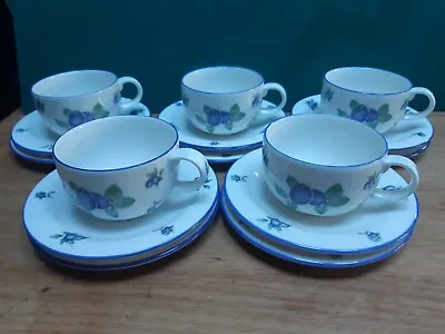 £9 • Buy A 15 Piece Royal Doulton Tea Set In The Blueberry Pattern - 1994