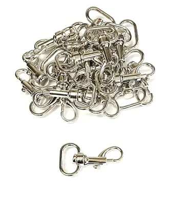 25mm Light Nickel Plated Trigger Hooks/Clips Leads Webbing Straps X1 - X50 • £3.95