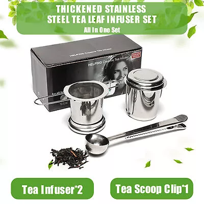 Loose Tea Diffuser Strainer Infuser Leaf Herbal Filter Mesh Stainless Steel Q4Q9 • £9.99