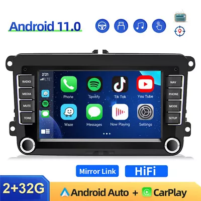 7  Android 11 Car Radio Stereo Carplay GPS WIFI 2+32G For VW Jetta Passat Polo • $169.99