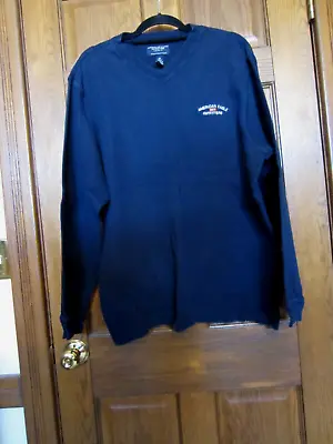 Vintage American Eagle Navy Blue V-Neck Thermal Pullover Shirt - Size XL • $23.62
