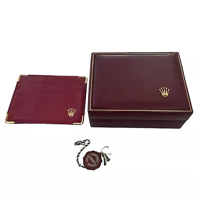 Rolex Red Watch Box Leather Card Holder Red Rolex Tag 14.00.08 Vintage • $152.14