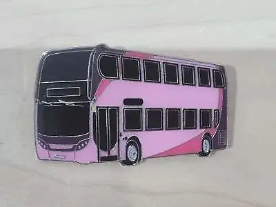 Stagecoach Cancer Research 'Pink Lady' Enviro 400 Enamel Brooch Pin Badge • £8