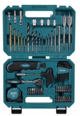 £65.86 • Buy 60Pieces Genuine Makita Bit & Hand Tool Set Ratchet, Tape Measure Hex Socket Adp