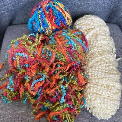 Mixed Lot Boucle Variegated Yarn Lot Of 12 Ounces • $7.99